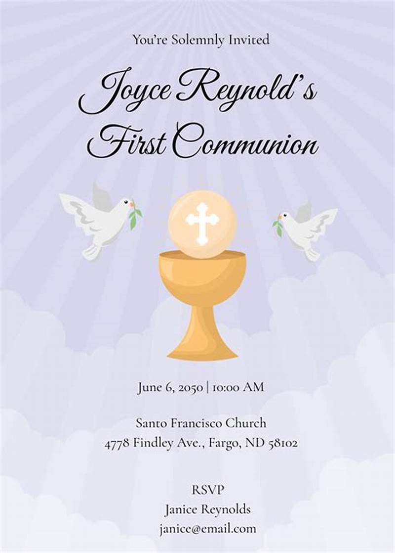 Free Printable Invitations For First Communion