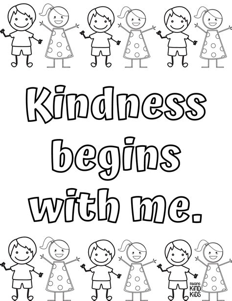Free Printable Kindness Coloring Pages