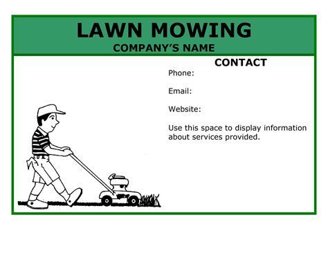Free Printable Lawn Care Flyers