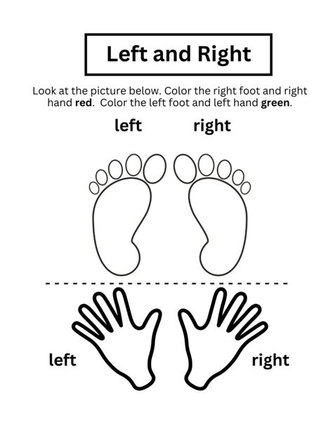Free Printable Left And Right Worksheets
