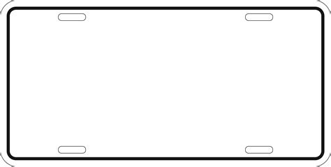Free Printable License Plate Template
