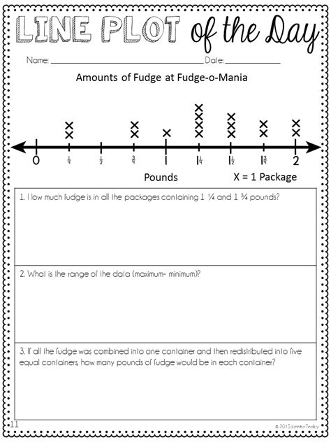 Free Printable Line Plot Worksheets