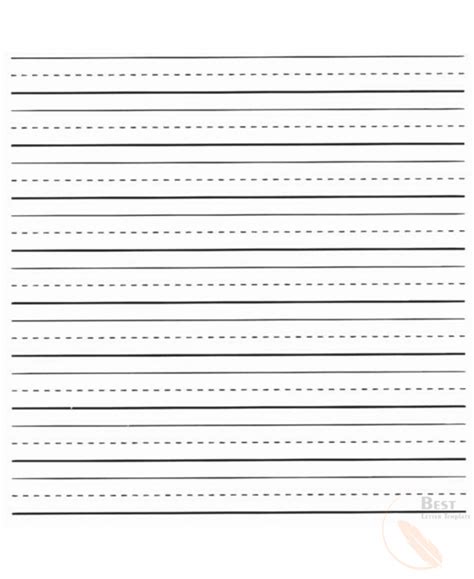 Free Printable Lined Kindergarten Paper