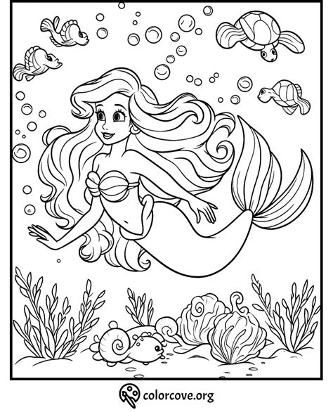 Free Printable Little Mermaid Color Pages