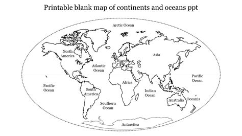 Free Printable Map Of The Continents And Oceans