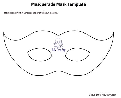 Free Printable Masquerade Mask Template