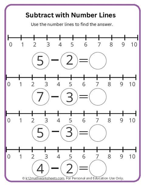 Free Printable Math Worksheets Using Number Lines