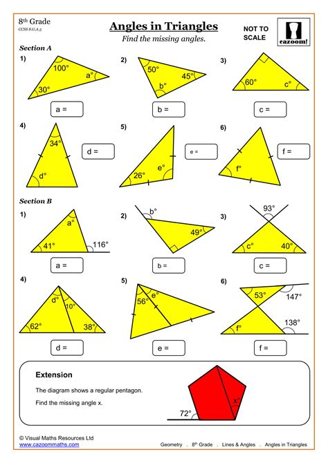 Free Printable Math Worksheets for Geometry