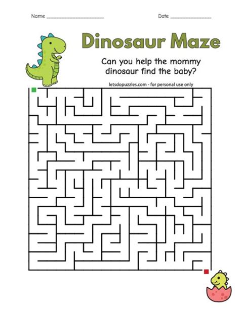 Free Printable Maze Puzzles For Kids