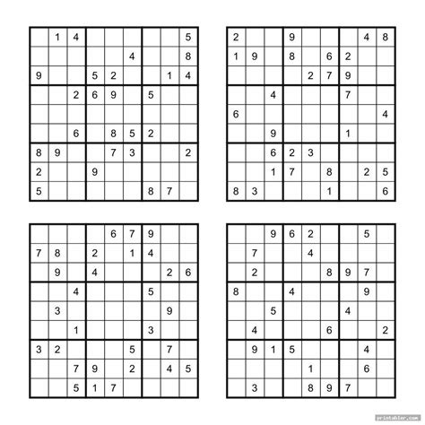 Free Printable Medium Sudoku