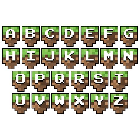 Free Printable Minecraft Letters