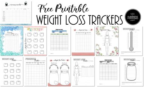 Free Printable Monthly Weight Loss Tracker