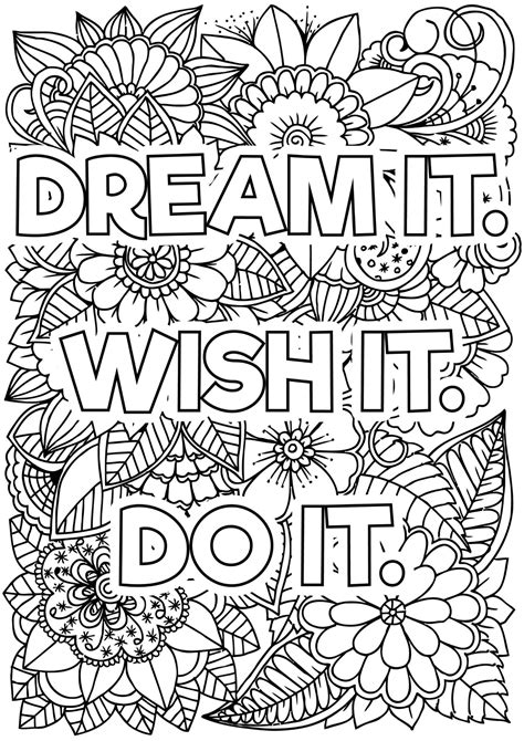 Free Printable Motivational Coloring Pages