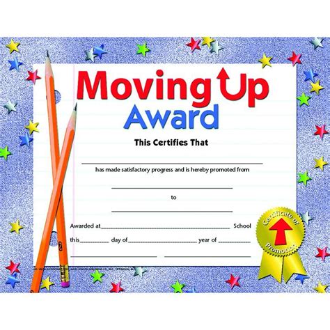 Free Printable Moving Up Certificates
