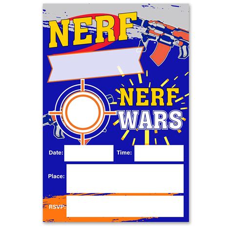 Free Printable Nerf Birthday Invitation Template