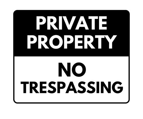 Free Printable No Trespassing Signs