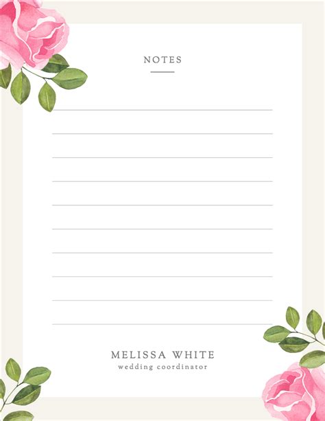 Free Printable Notepad Template