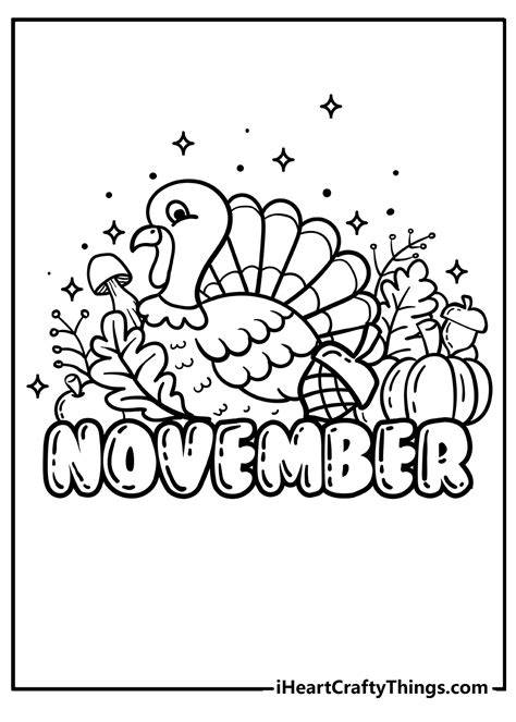 Free Printable November Thanksgiving Coloring Pages