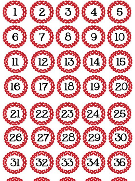 Free Printable Numbers 1-40