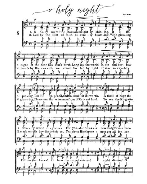 Free Printable O Holy Night Sheet Music