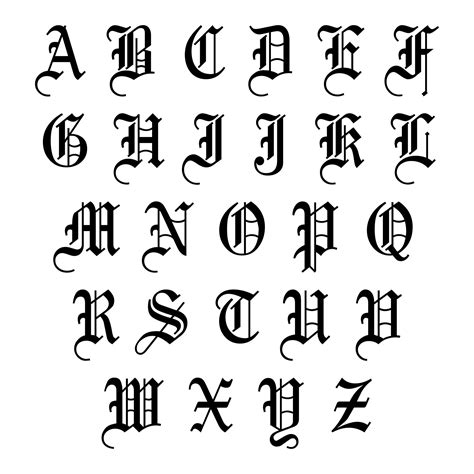 Free Printable Old English Letters