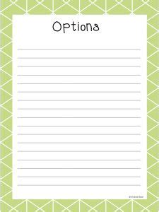 Free Printable Options Online