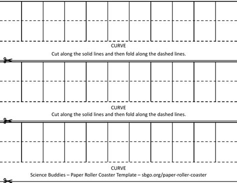 Free Printable Paper Roller Coaster Templates