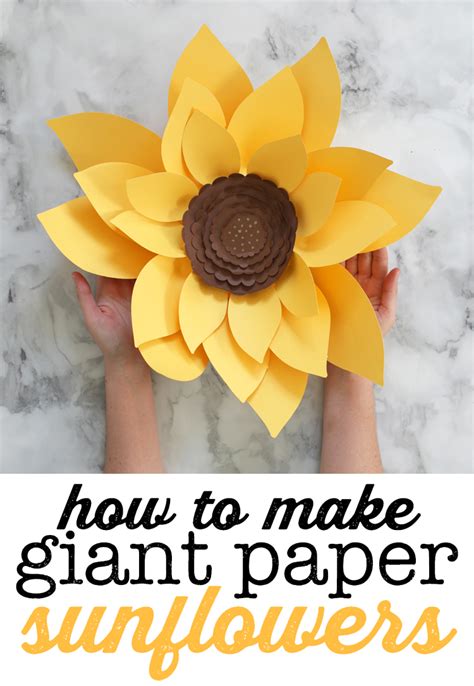 Free Printable Paper Sunflower Template