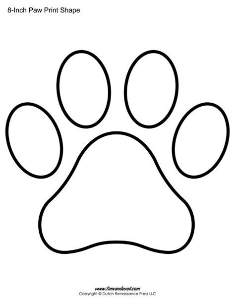 Free Printable Paw Print Template