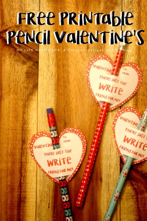 Free Printable Pencil Valentines