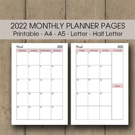 Free Printable Planner 2022