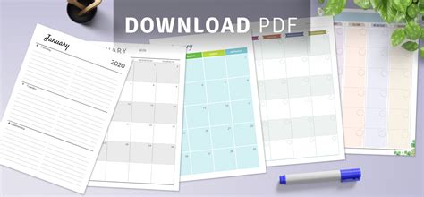 Download Free Printable Planner Template A5 bundle For Crafts