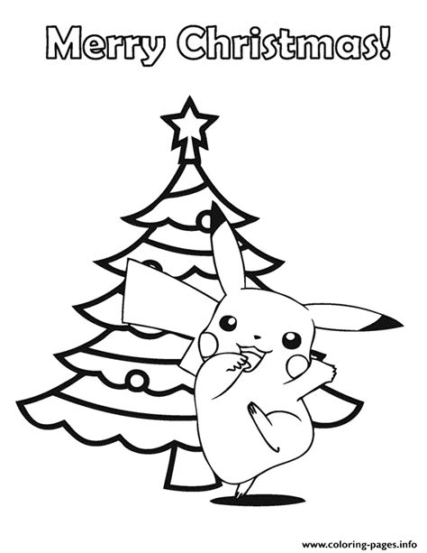 Free Printable Pokemon Christmas Coloring Pages