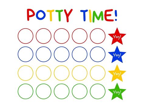Free Printable Potty Sticker Chart