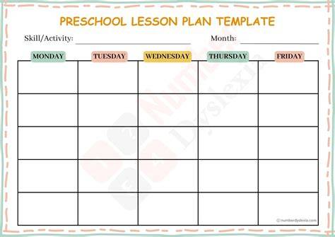 Free Printable Preschool Lesson Plan Forms