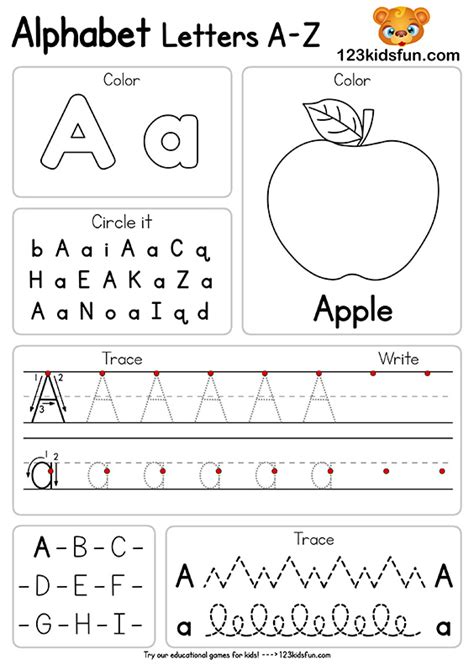 Free Printable Preschool Letter A Worksheets