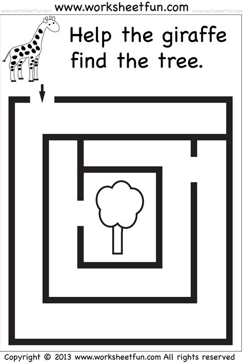 Free Printable Preschool Mazes