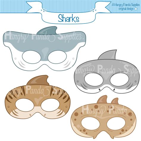 Free Printable Printable Shark Mask Template