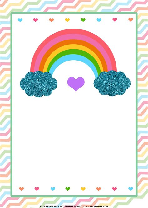 Free Printable Rainbow Invitation Template
