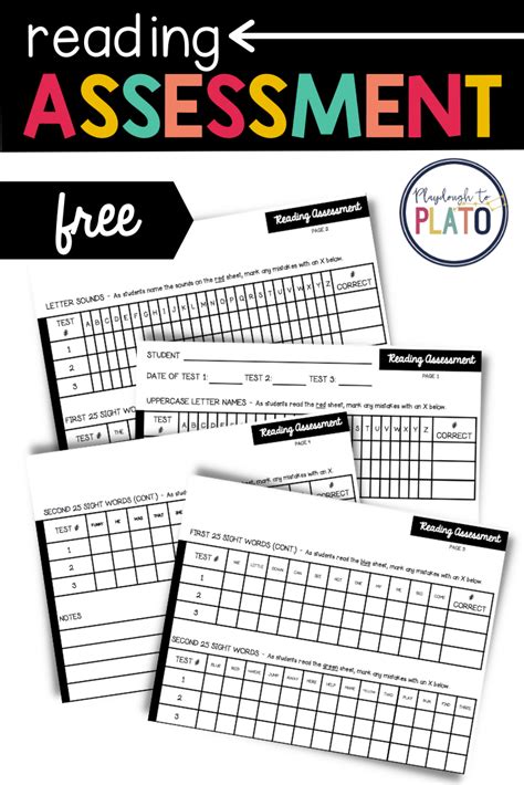 Free Printable Reading Level Assessment Test