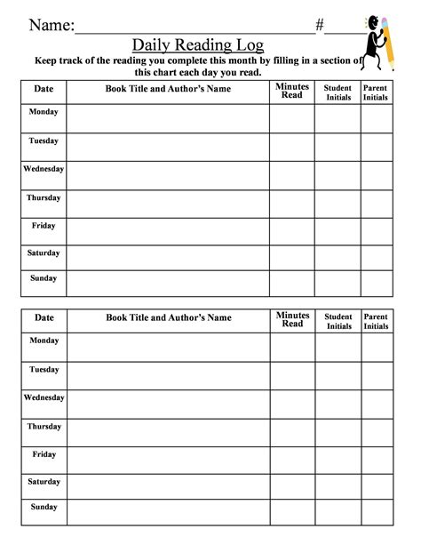 Free Printable Reading Logs With Summary