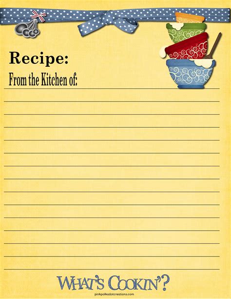 Free Printable Recipe Cards