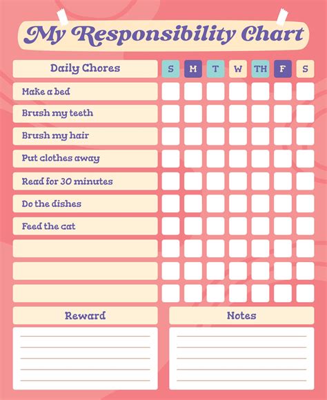 Free Printable Responsibility Chart