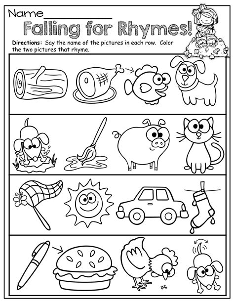 Free Printable Rhyming Worksheets