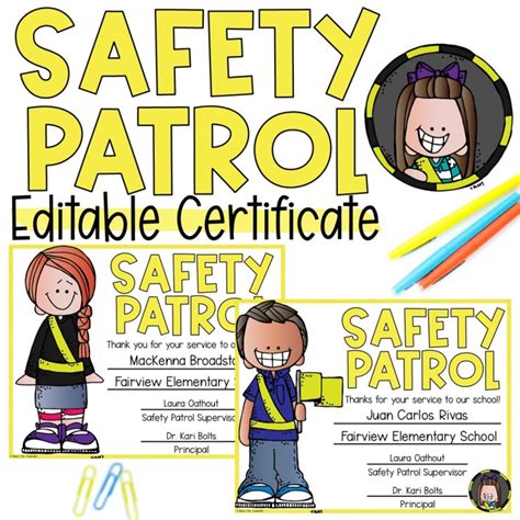 Free Printable Safety Patrol Certificates