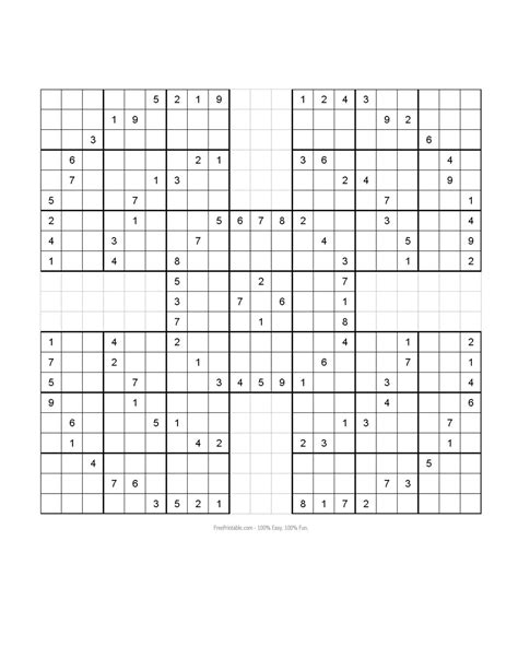 Free Printable Samurai Sudoku