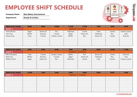 Free Printable Schedule 12Midnite To 6Am Shift