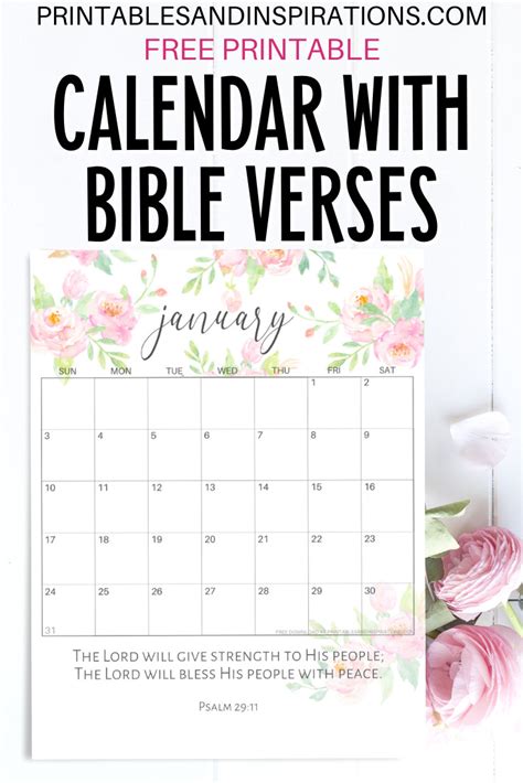 Free Printable Scripture Calendar