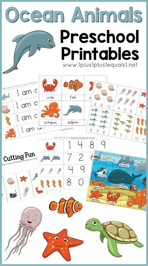 Free Printable Sea Animals Activities For Preschoolers