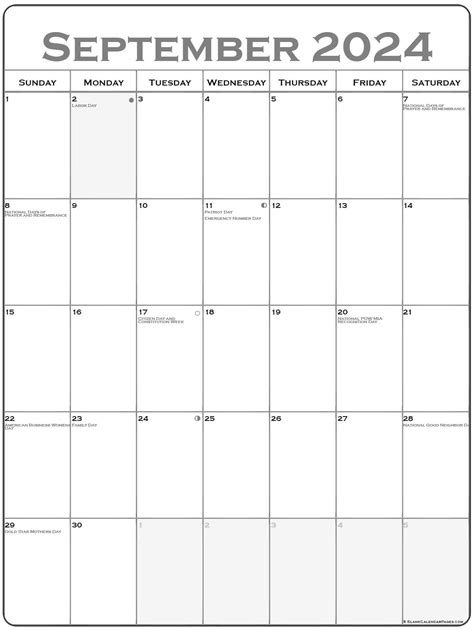 Download Printable September 2024 Calendars